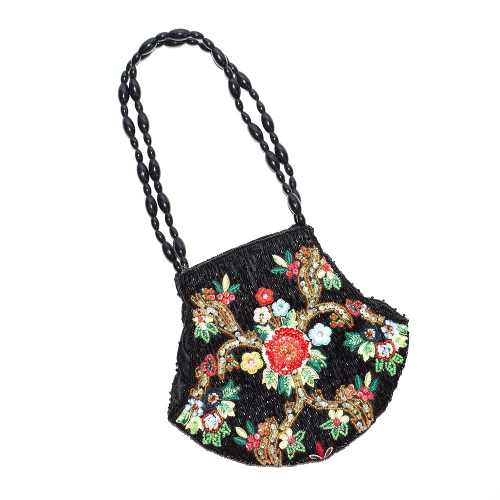 Vintage La Regale Beaded Floral Mini Evening Bag